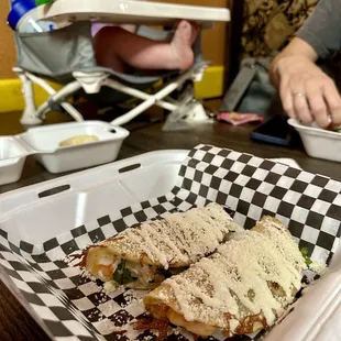 Two zip tacos, shrimp &amp; Shrimp mix