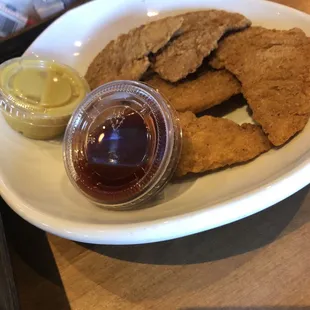 Sad, basic frozen chicken fingers.