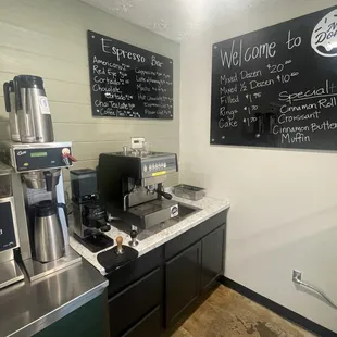 Fresh ground coffee and espresso! We are really loving our Carmel latte lately. Stop in to try one!