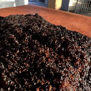 a pile of black rice