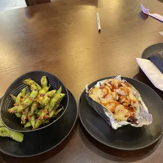 Spicy Garlic Edamame