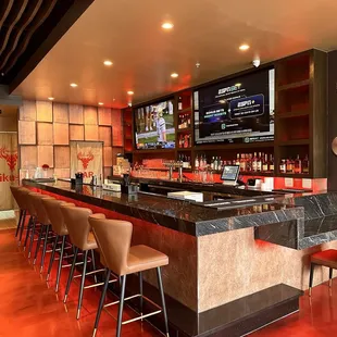 Clean and sparkly bar area