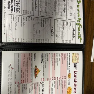 Nila&apos;s menu