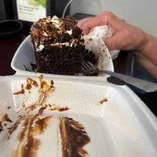 Butterfinger Poke Cake