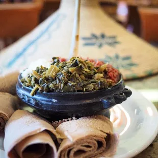 a plate of food on a table