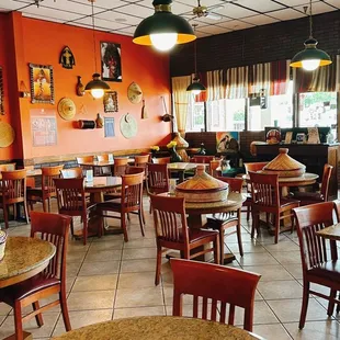 the interior of a restaurant