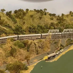 Model Railroad, the Coast Starlight (Owned and Operated by me) N scale layout in the yellow passenger depot