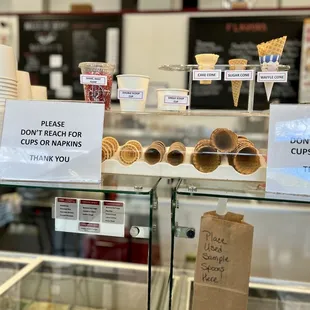 a variety of ice creams