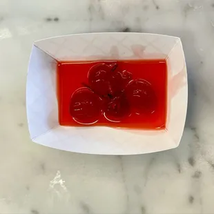 Cherry to go on top of ice cream