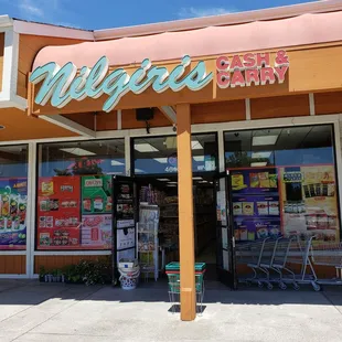 the front of the store