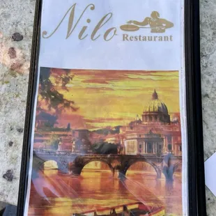 Front of menu