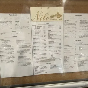 Full menu