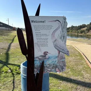 Walking trail along the river