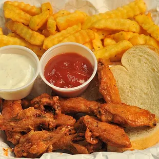 Hot Party Wings and Fries!