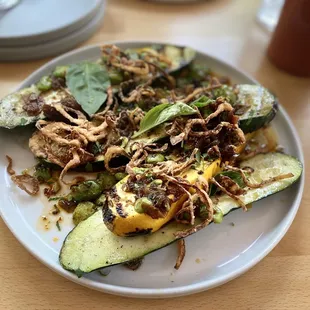 Grilled baby zucchini