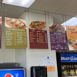 Menu as of August 2022
