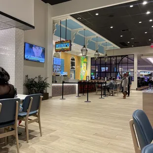 the dining area of the restaurant