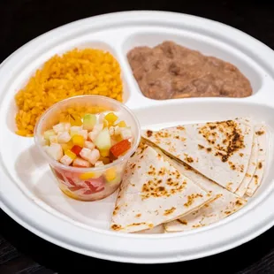 a plate of mexican food