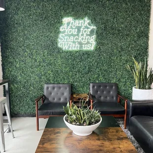 The lounge area