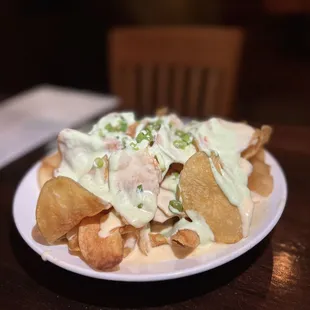 a plate of nachos
