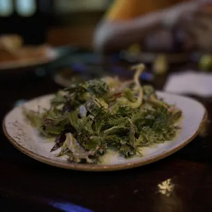 a plate of salad