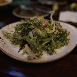 a plate of salad