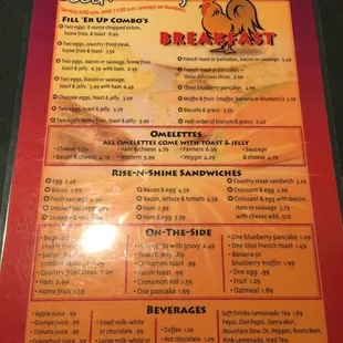 Breakfast Menu