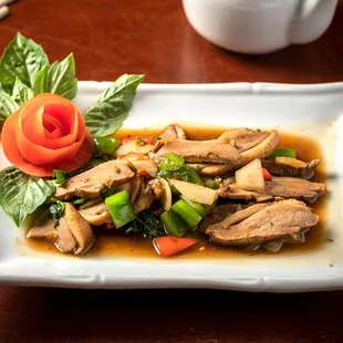 a plate of food on a table