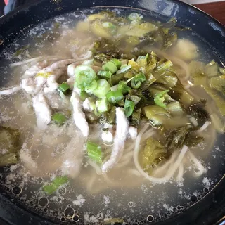 Noodle Soup with Pickled Mustard Green & Shredded Pork