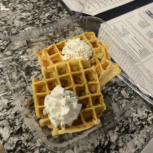 Delicious, customer favorite protein waffles!