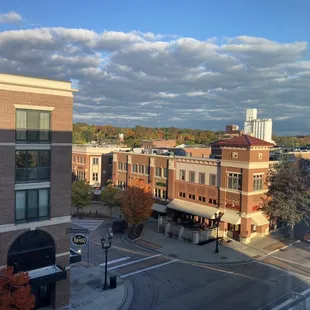 a view of a city from a window