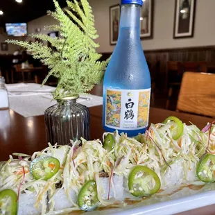 special short rib roll with honey miso glaze