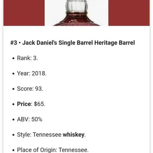 a bottle of jack daniels single barrel