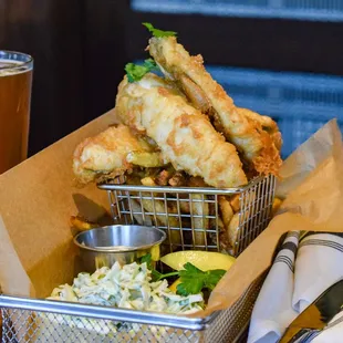 food, seafood, fish and chips, fish