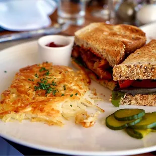 Delicious crispy hash brown.