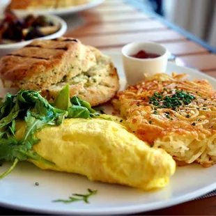 Wild mushroom asparagus omelet with spinach