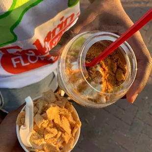 Butter pecan with Cinnamon Toast Crunch with a Biscoff milkshake