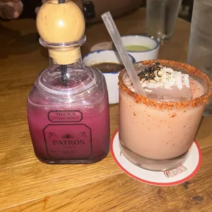 Prickly pear margarita and guava brava. Just ok