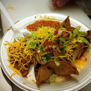 Fried Corn Taco Plate