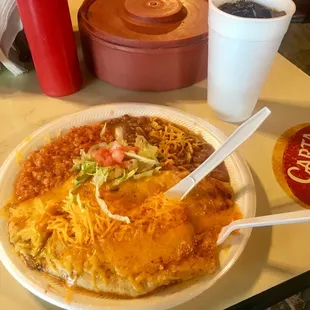 These are chicken enchiladas.