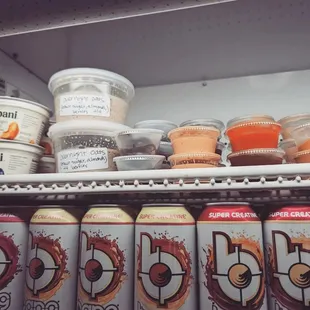 a variety of drinks