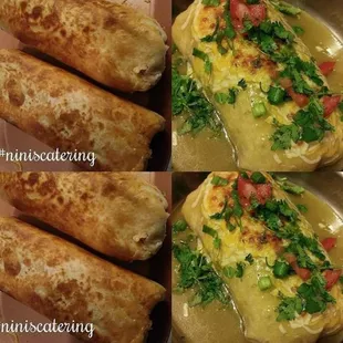 Fried abd wet burritos...