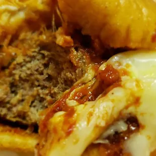 The meatballs up close
