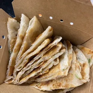 Crispy scallion pancake