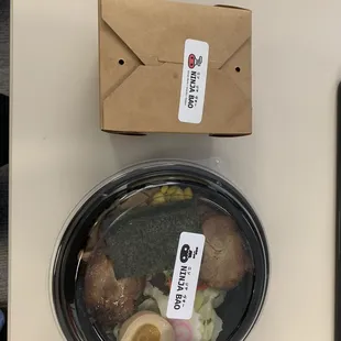 Take out for Tonkotsu Ramen and Chic&amp;Cab Gyoza