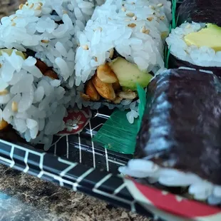 Honey peanut avocado roll