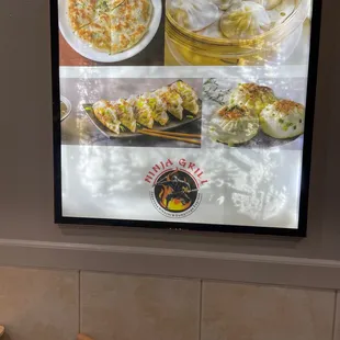 Dumplings, Bao and green onion pancake