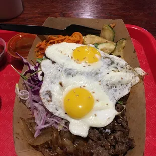 Bibimbap with extra egg