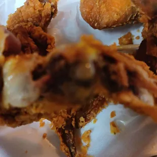 Old chicken with no flavor.