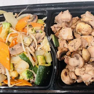 Habatchi chicken with veggies.. so much mushrooms!